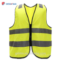 Bau Kostüm gelb 100% Polyester hohe Sichtbarkeit Arbeit reflektierende Weste Reißverschluss ANSI Hi Vis Workwear Jacke